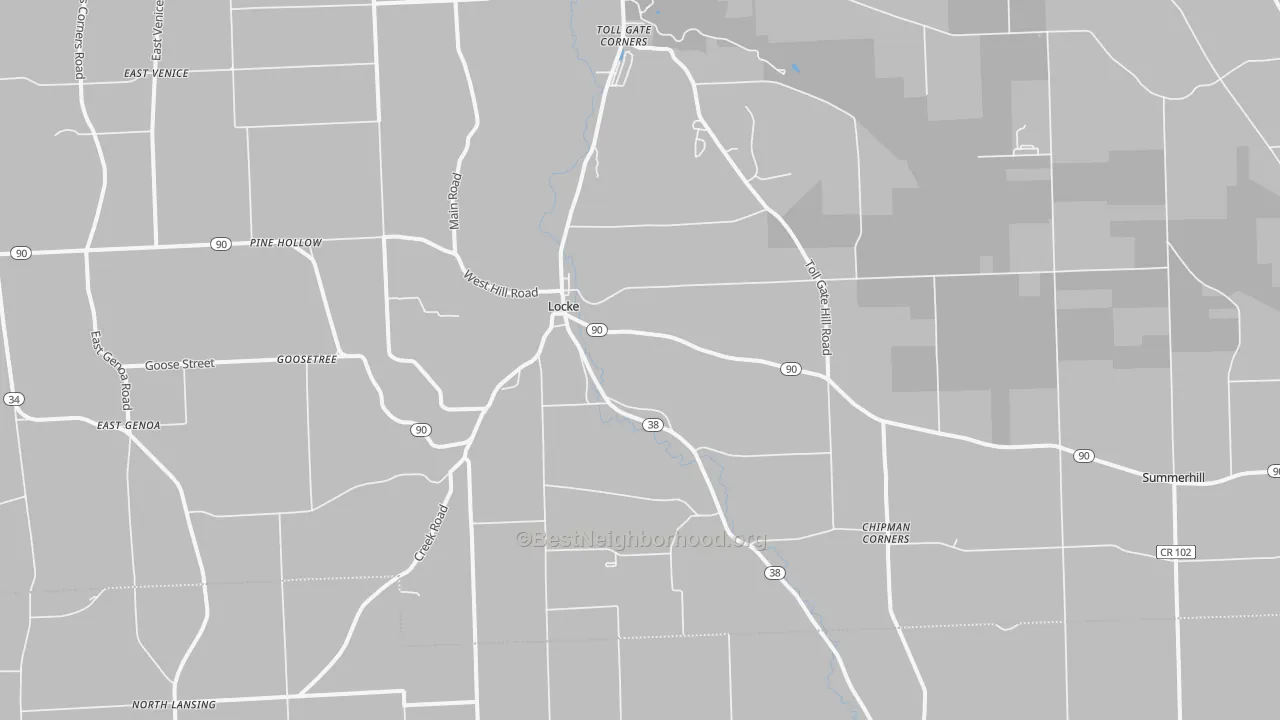 Transit Grade map of Locke, NY