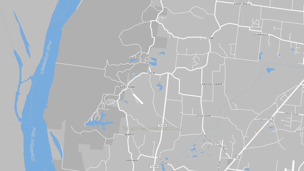 Transit Grade map of Locke, TN