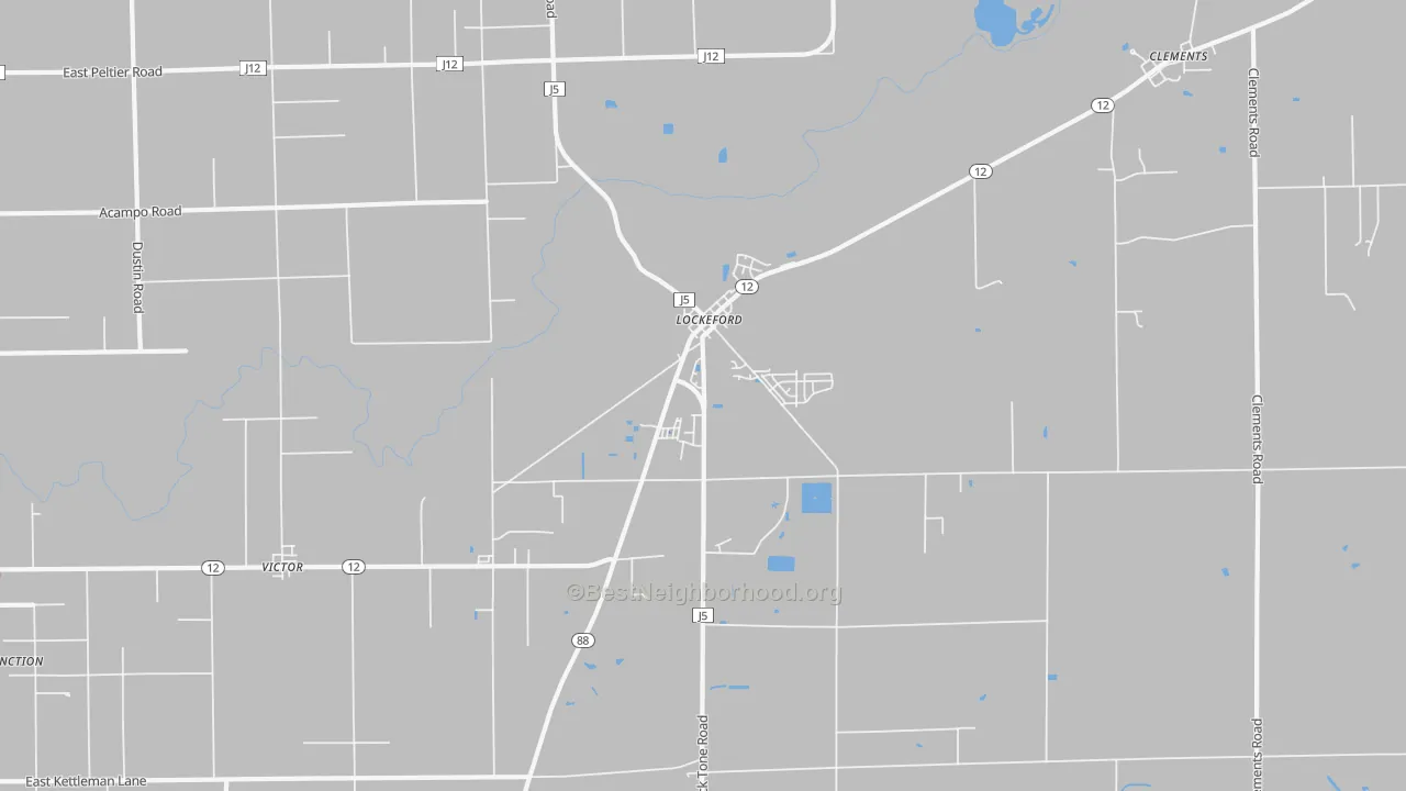 Transit Grade map of Lockeford, CA