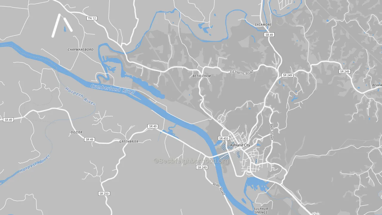 Transit Grade map of Lockertsville, TN