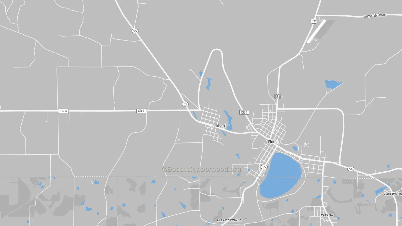 Transit Grade map of Lockhart, AL
