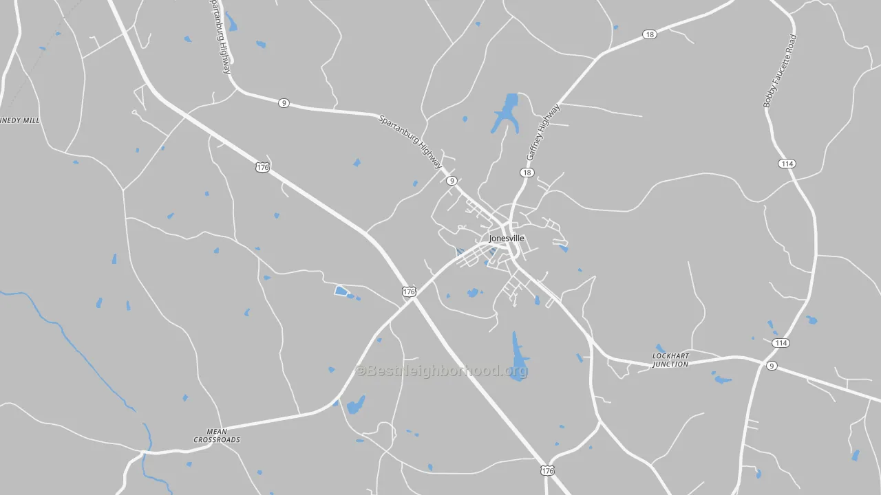 Transit Grade map of Lockhart Junction, SC