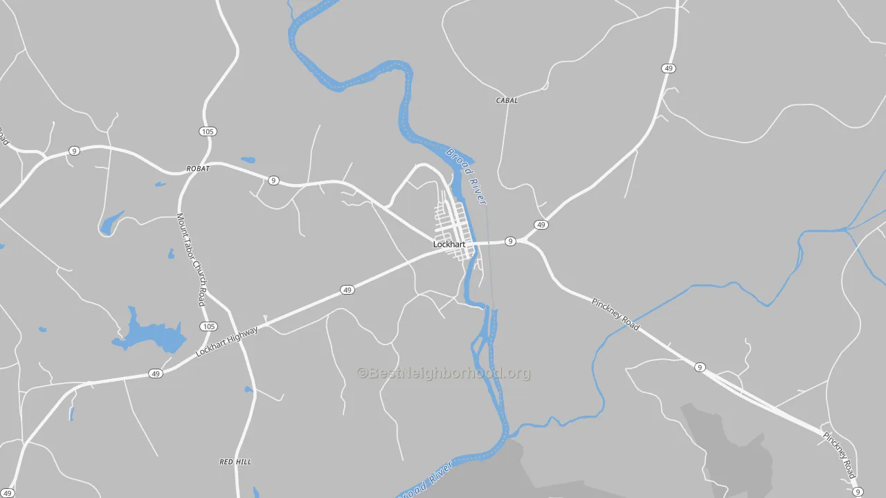 Transit Grade map of Lockhart, SC
