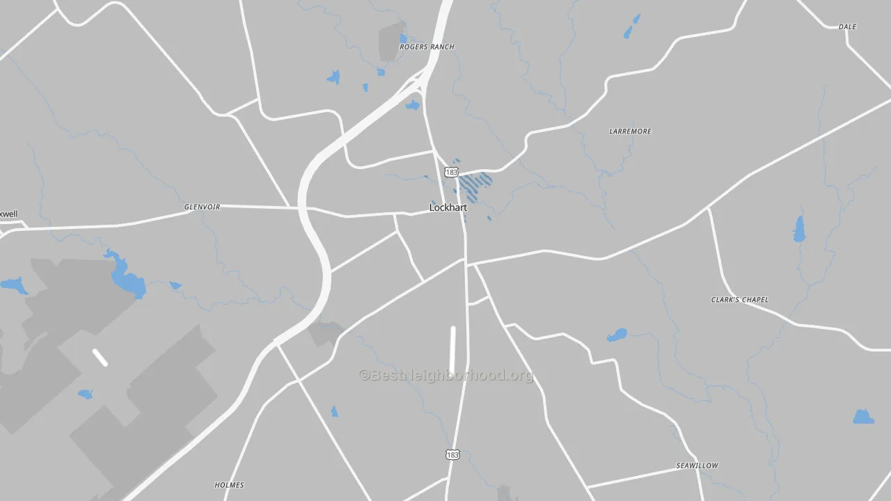 Transit Grade map of Lockhart, TX
