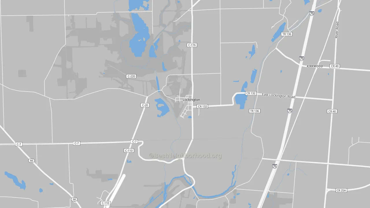 Transit Grade map of Lockington, OH