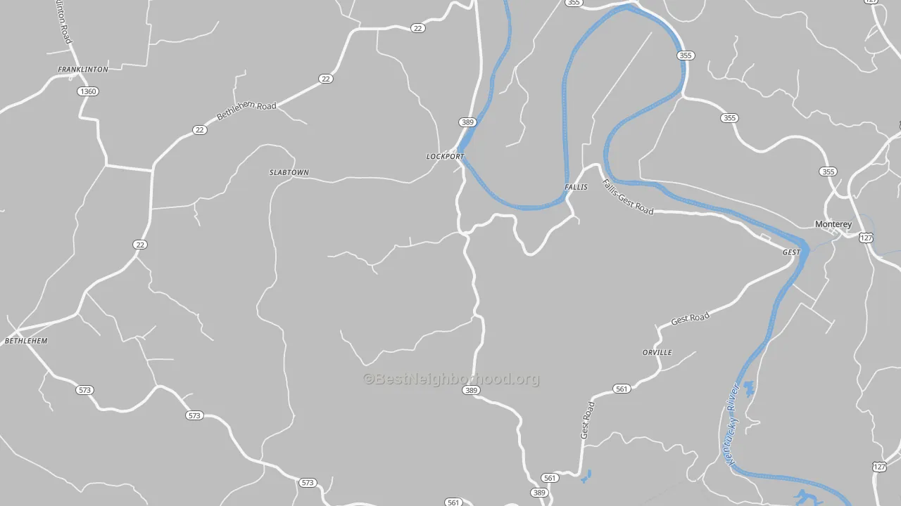 Transit Grade map of Lockport, KY