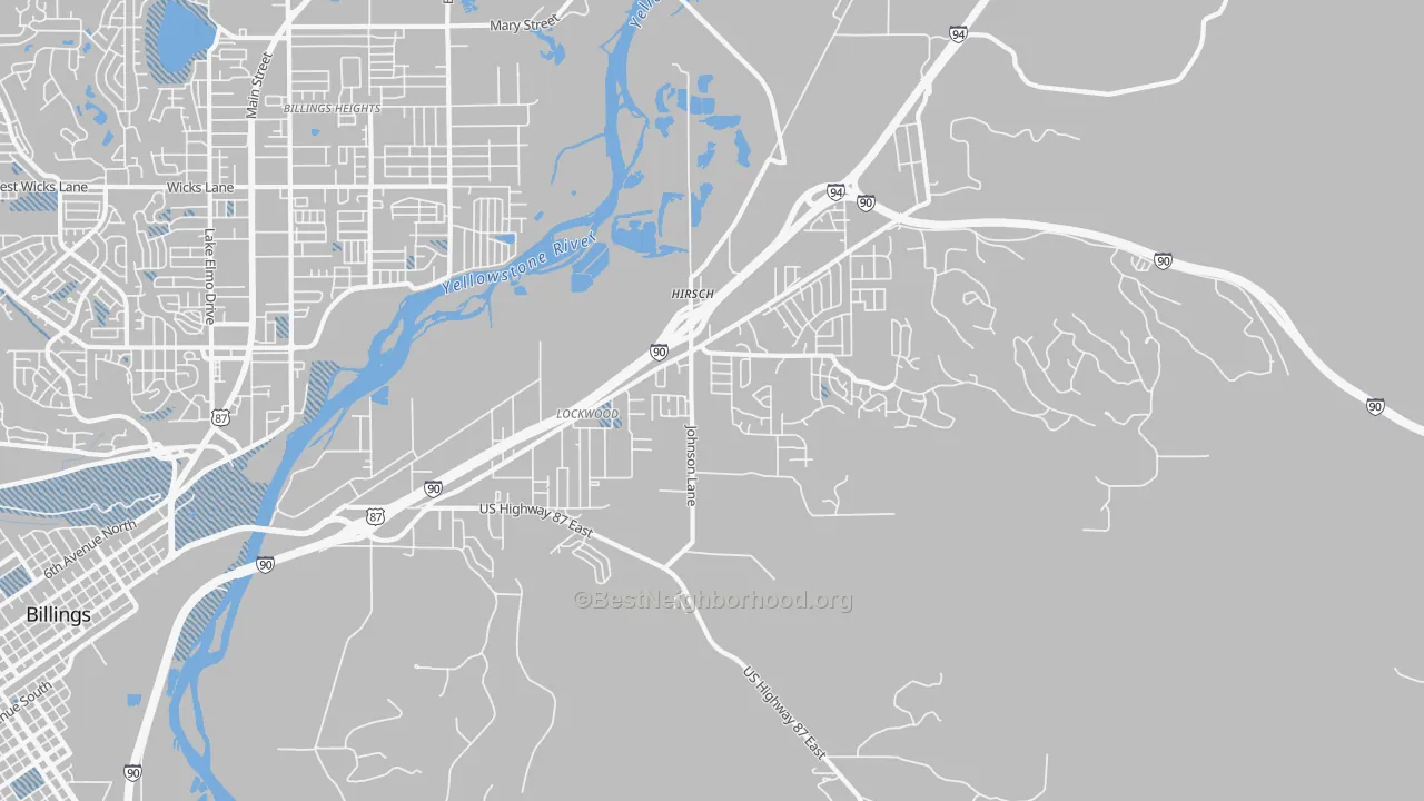 Transit Grade map of Lockwood, MT