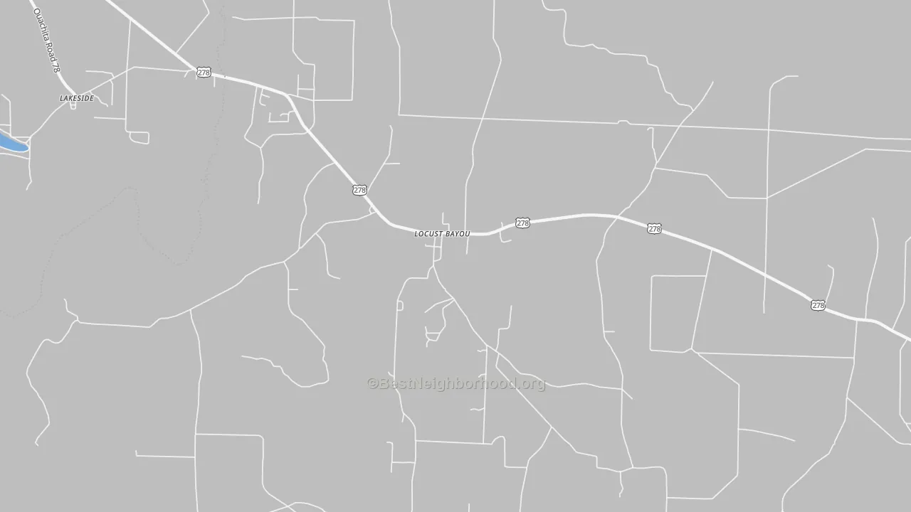 Transit Grade map of Locust Bayou, AR