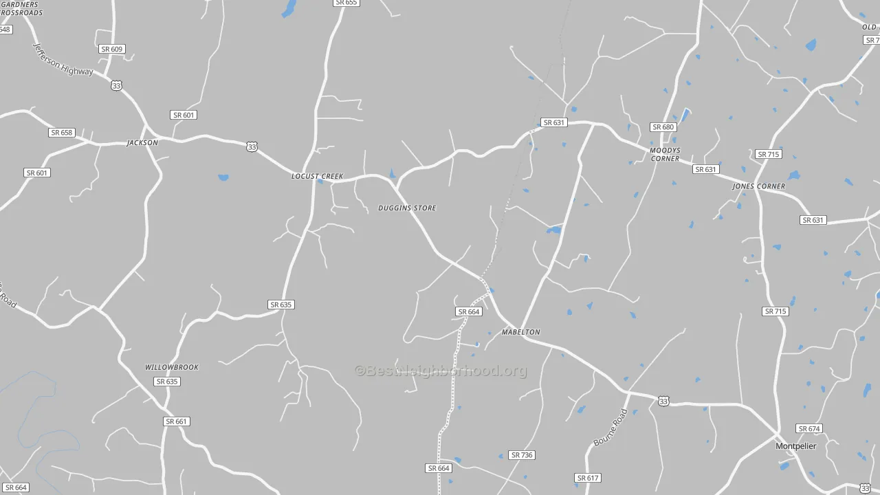 Transit Grade map of Locust Creek, VA