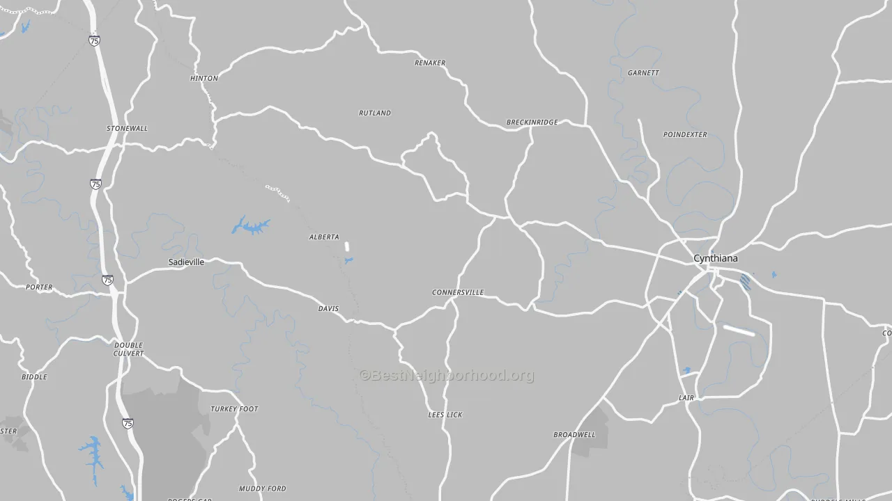 Transit Grade map of Locust Grove, KY