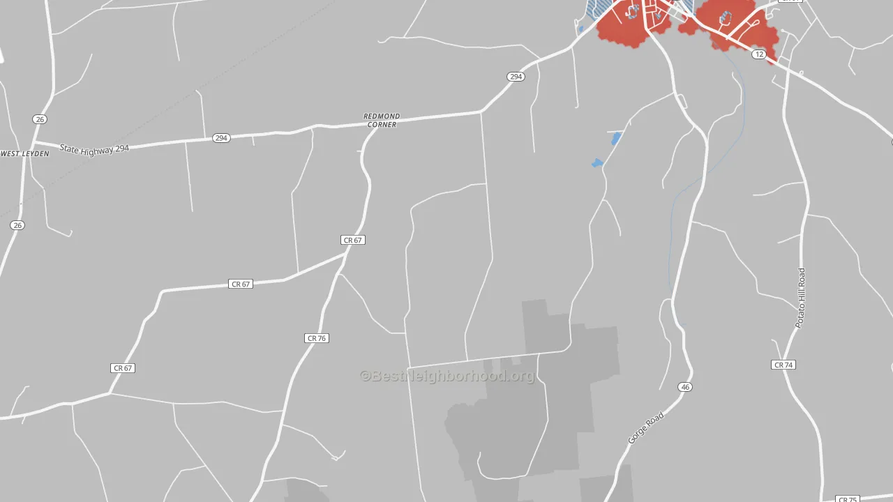 Transit Grade map of Locust Grove, NY