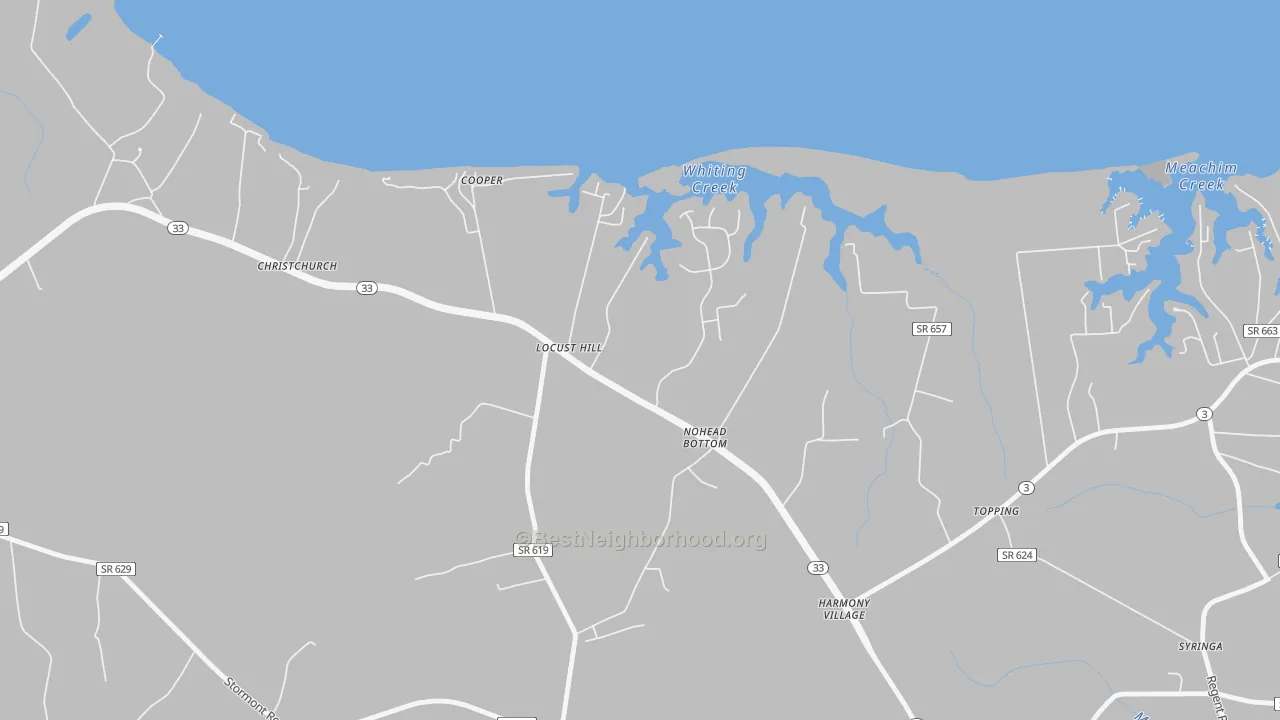 Transit Grade map of Locust Hill, VA