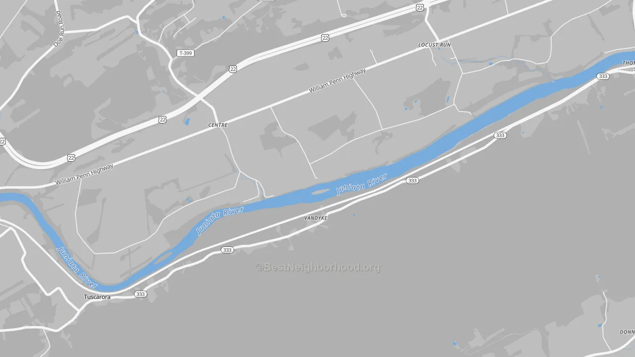 Transit Grade map of Locust Run, PA
