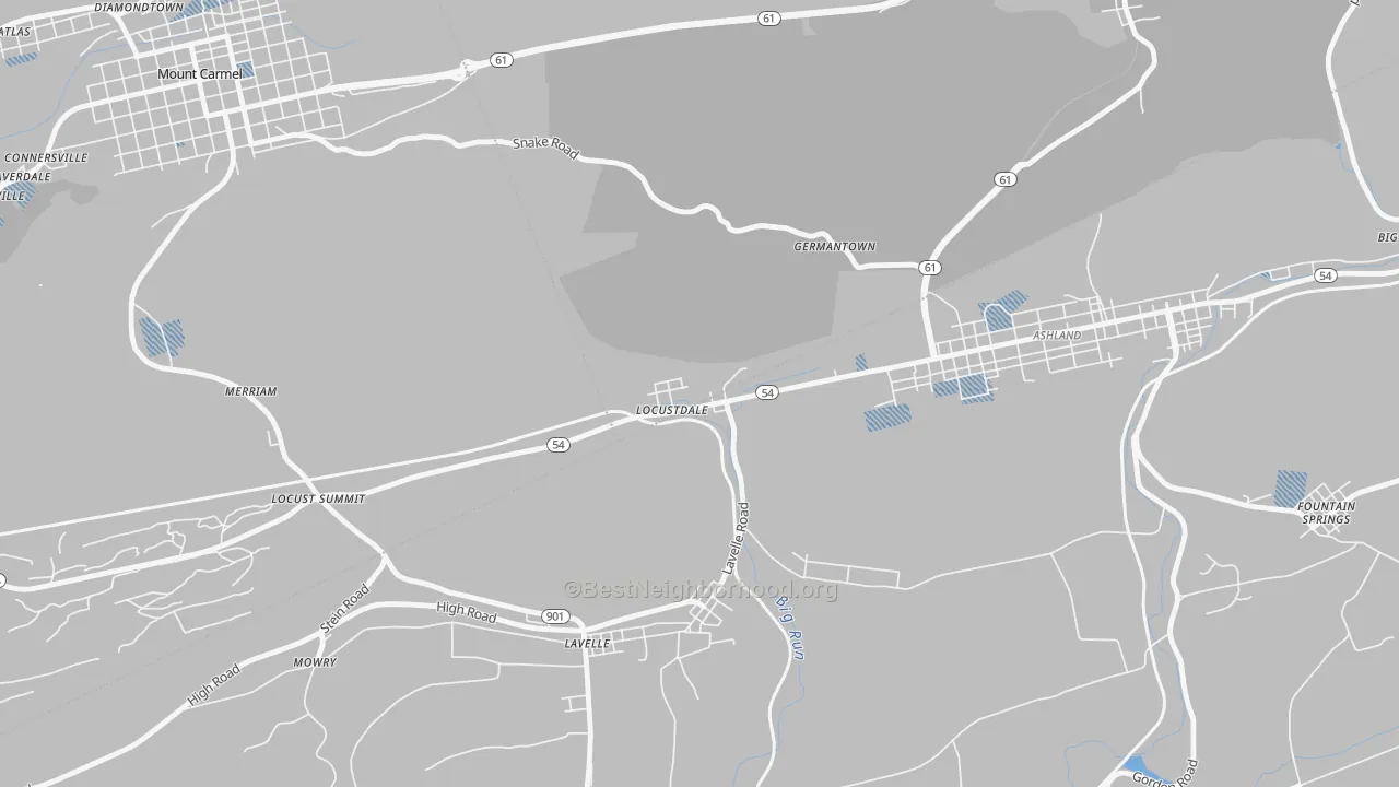 Transit Grade map of Locustdale, PA