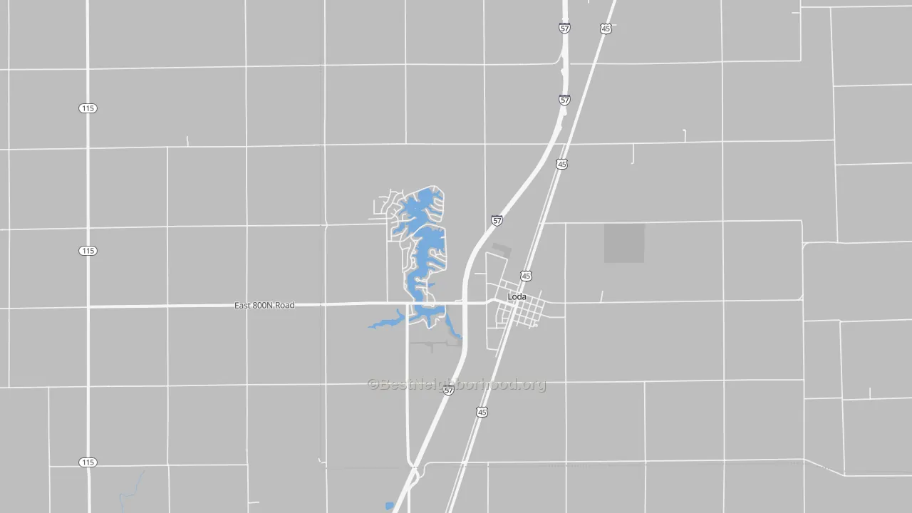 Transit Grade map of Loda, IL