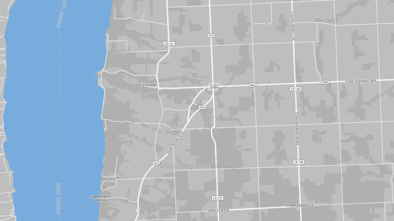 Transit Grade map of Lodi, NY