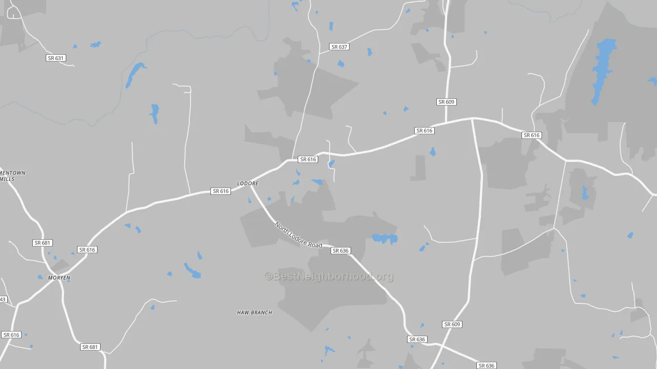 Transit Grade map of Lodore, VA