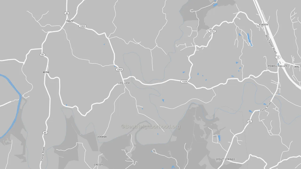 Transit Grade map of Log Lick, KY