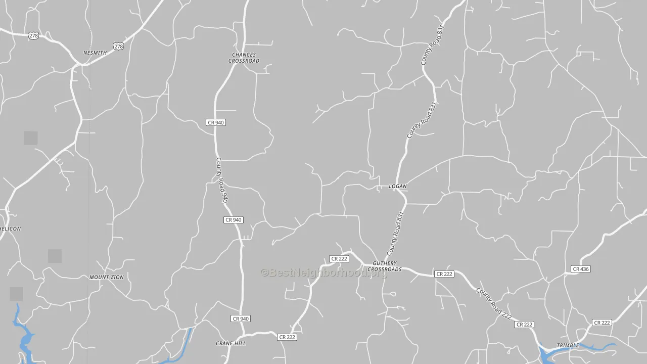 Transit Grade map of Logan, AL