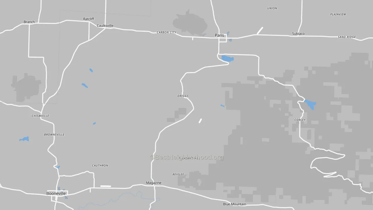Transit Grade map of Logan County, AR