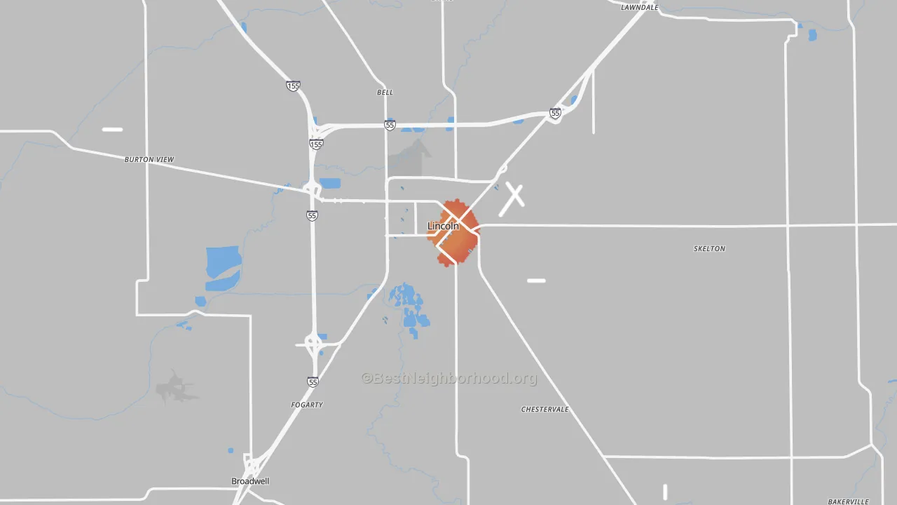 Transit Grade map of Logan County, IL