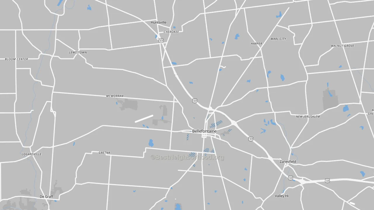 Transit Grade map of Logan County, OH