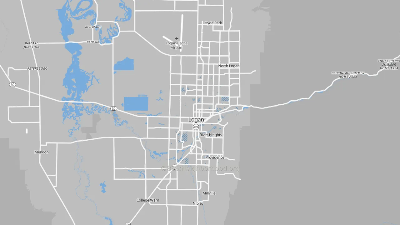 Transit Grade map of Logan, UT