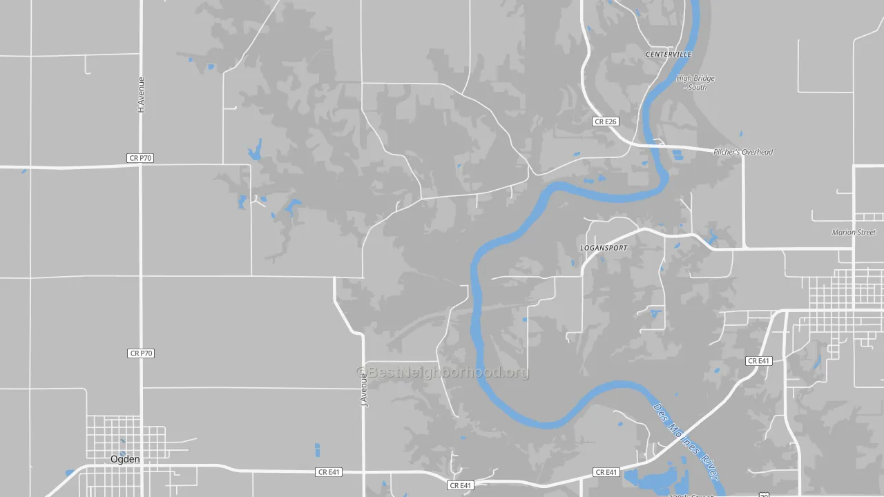 Transit Grade map of Logansport, IA
