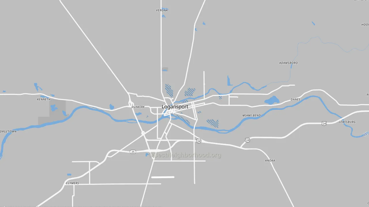 Transit Grade map of Logansport, IN