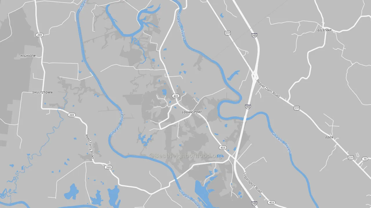 Transit Grade map of Logansport, KY