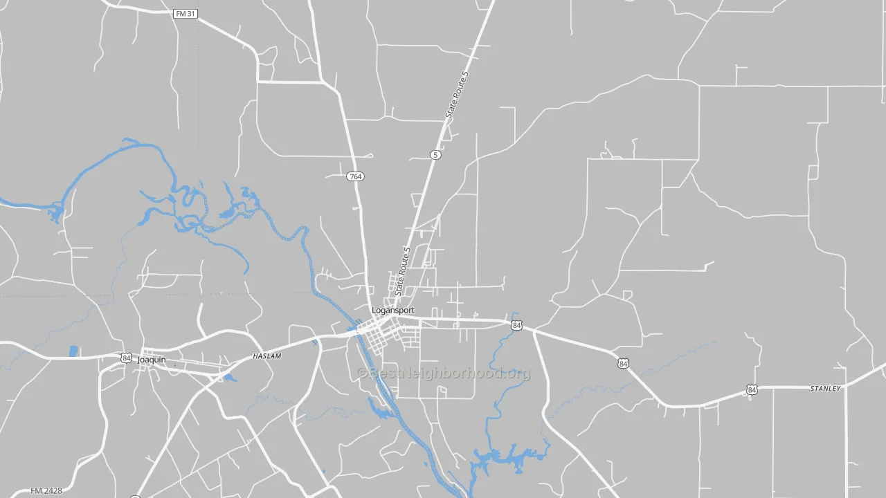 Transit Grade map of Logansport, LA