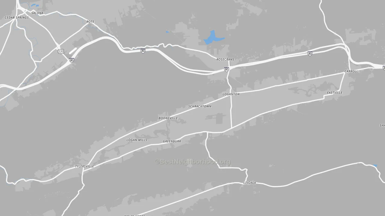 Transit Grade map of Loganton, PA