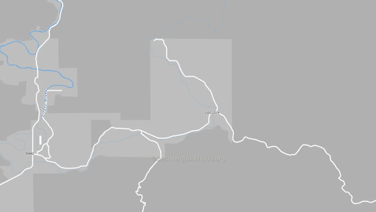 Transit Grade map of Logsden, OR