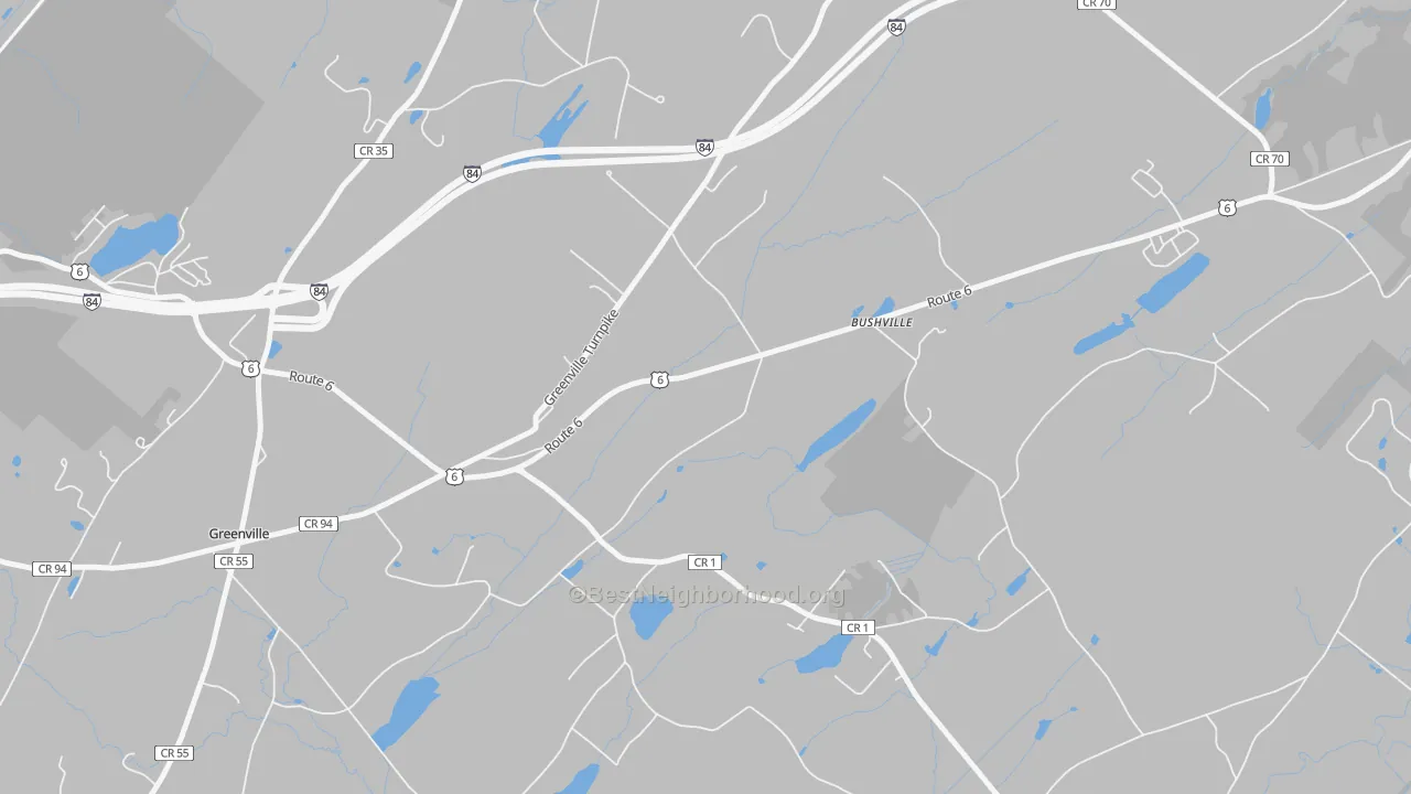 Transit Grade map of Logtown, NY