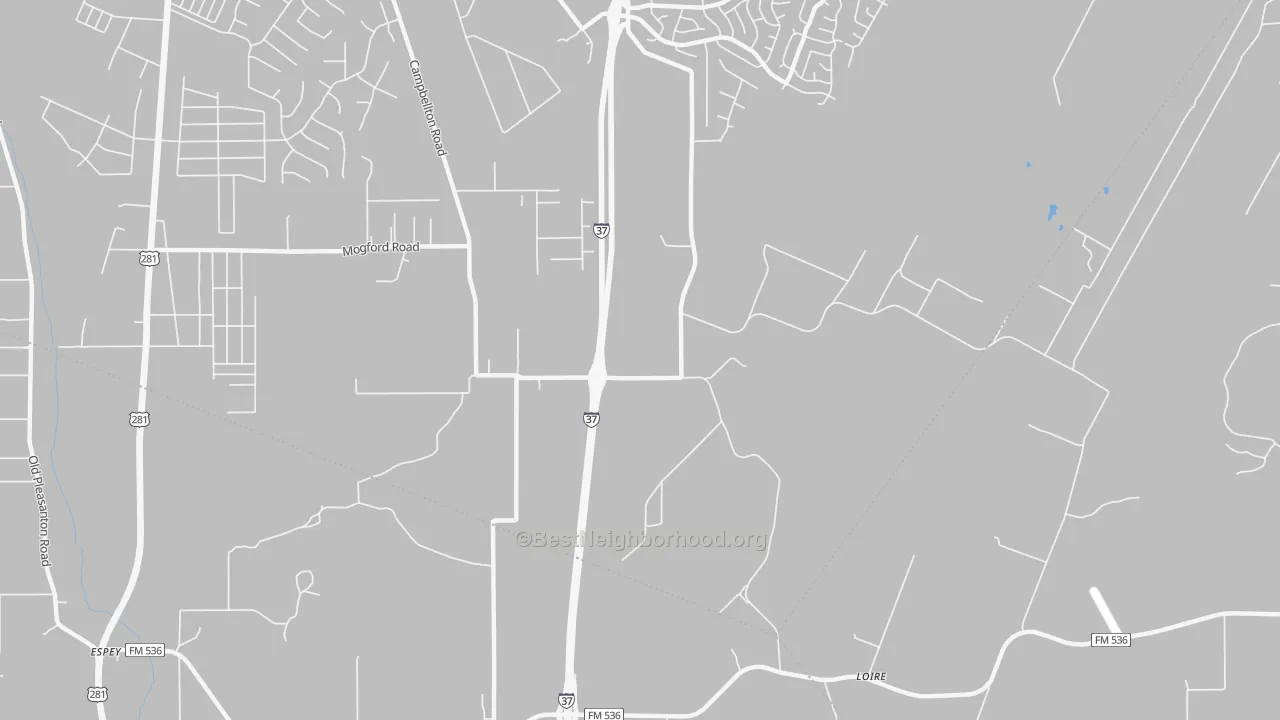 Transit Grade map of Loire, TX