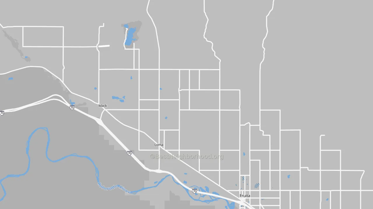 Transit Grade map of Loma, CO