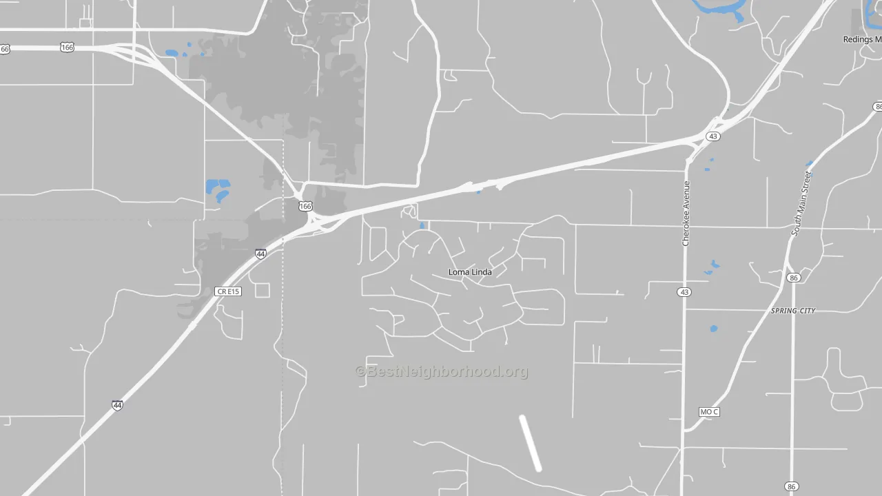 Transit Grade map of Loma Linda, MO