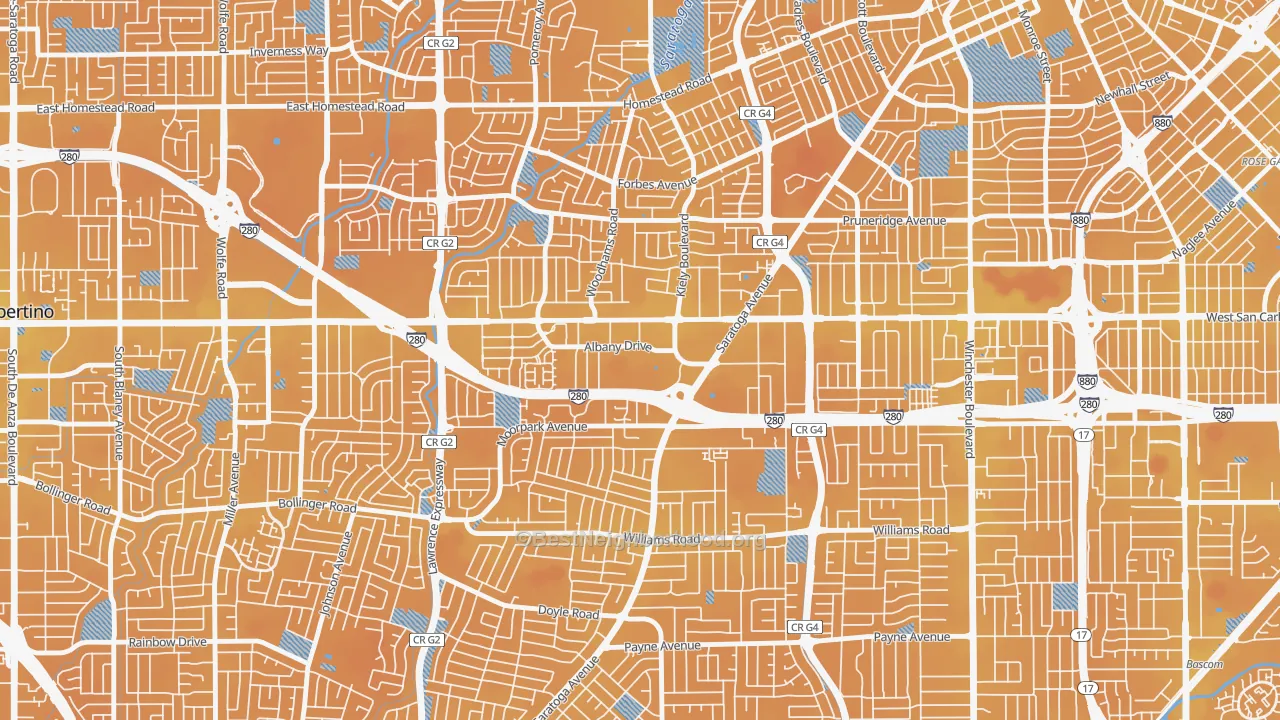Transit Grade map of Loma Linda, San Jose, CA