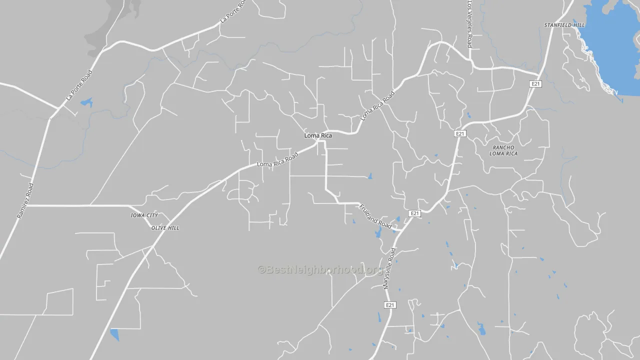Transit Grade map of Loma Rica, CA