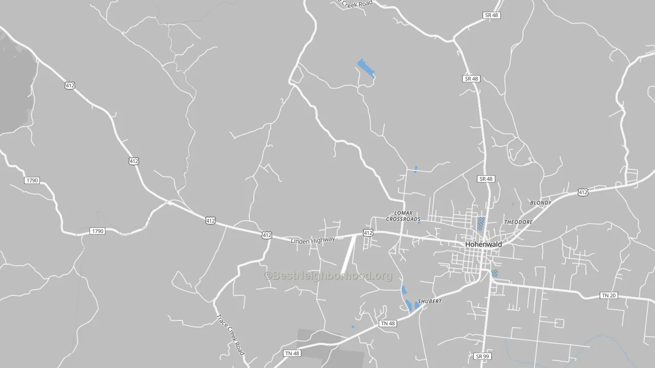 Transit Grade map of Lomax Crossroads, TN