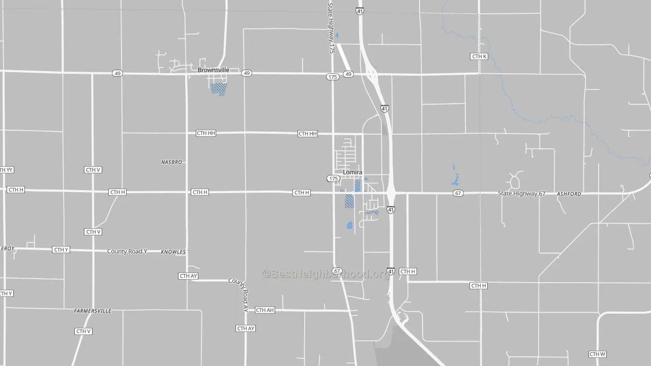 Transit Grade map of Lomira, WI