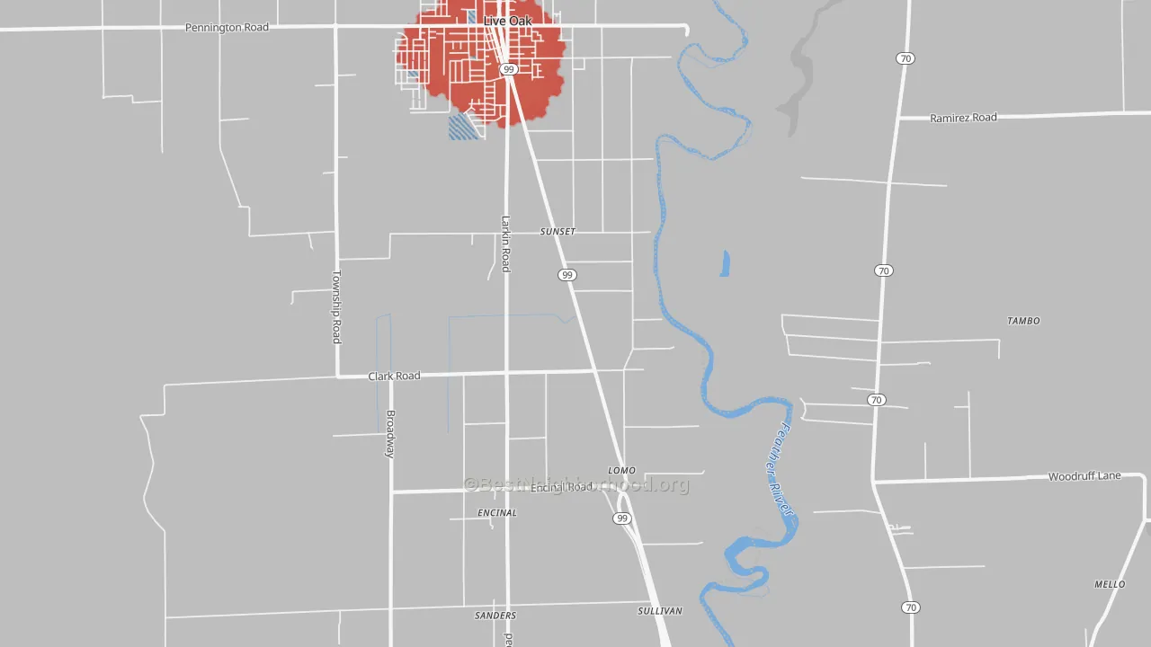 Transit Grade map of Lomo, CA