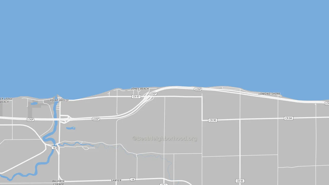 Transit Grade map of Lomond Shore, NY