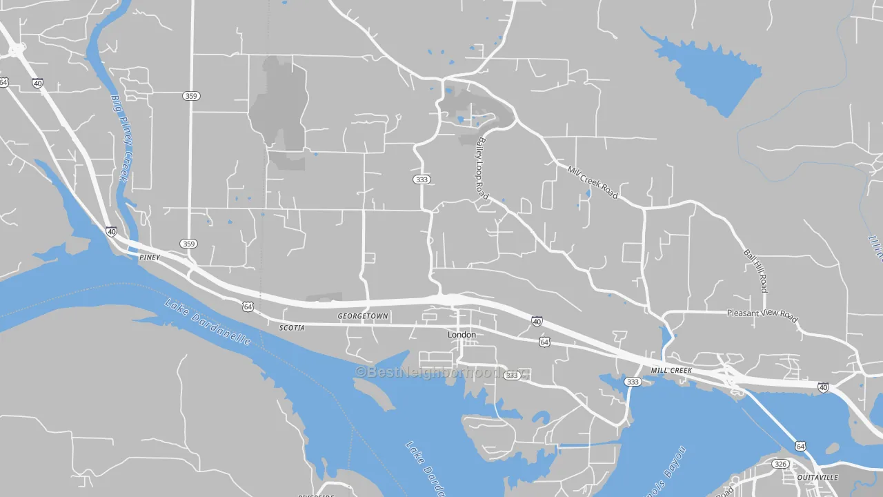 Transit Grade map of London, AR