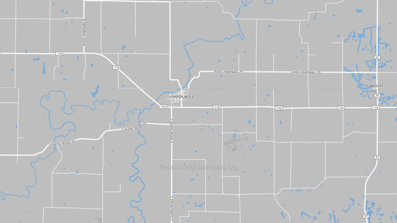 Transit Grade map of London Mills, IL