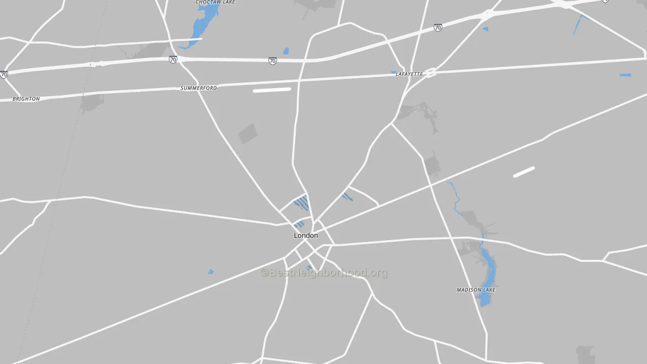 Transit Grade map of London, OH