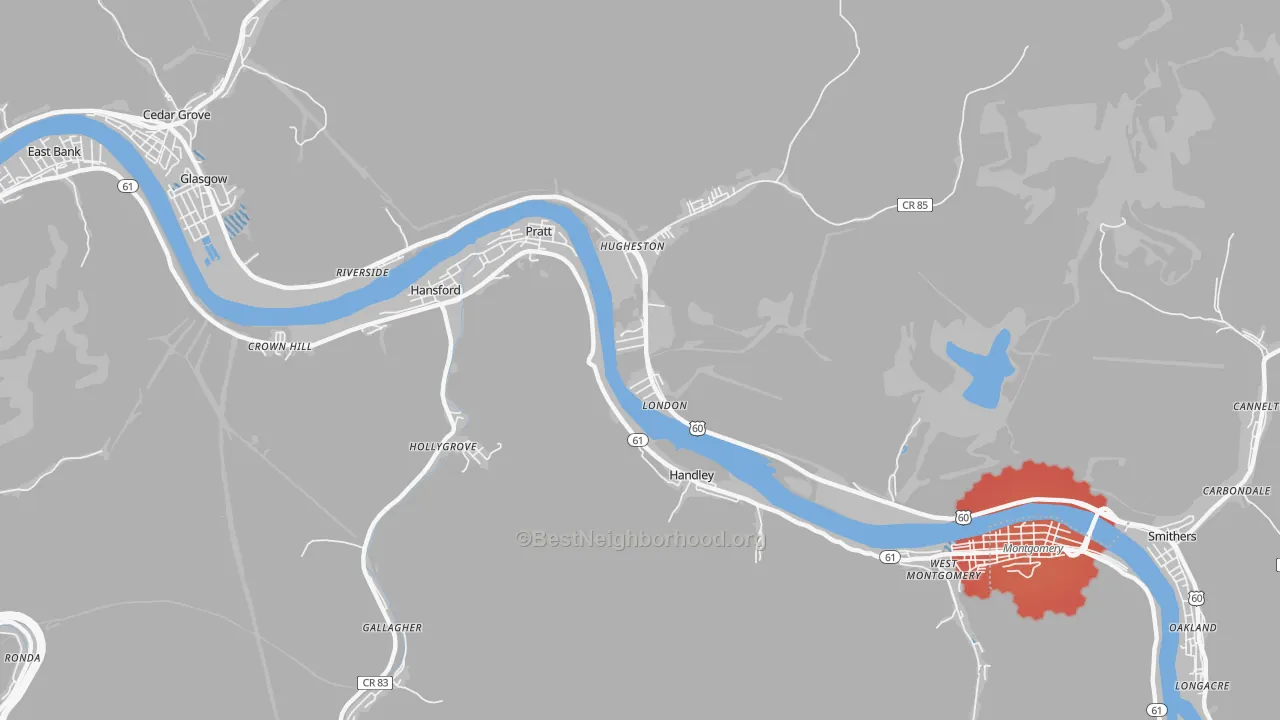 Transit Grade map of London, WV