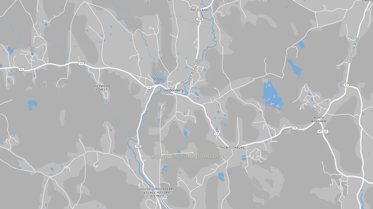 Transit Grade map of Londonderry, VT