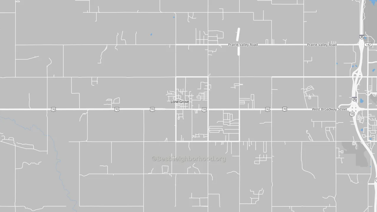 Transit Grade map of Lone Grove, OK