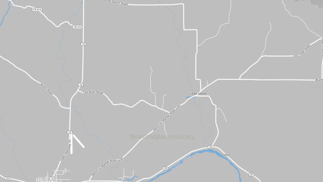 Transit Grade map of Lone Grove, TX